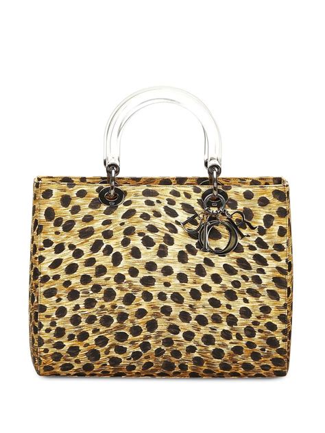 dior cheetah print bag|dior tote bag.